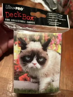 Grumpy Cat Magic The Gathering,Pokemon, Yugioh, Deck Box With Binder Holds 100 - Image 1