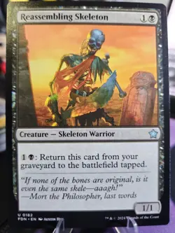 Reassembling Skeleton 182 FDN Foundations Magic The Gathering MTG Near Mint - Image 1