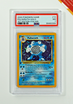 Pokemon PSA 7 Poliwrath #13 Holo 1st Edition Base Set 2000 Italiano - Image 1