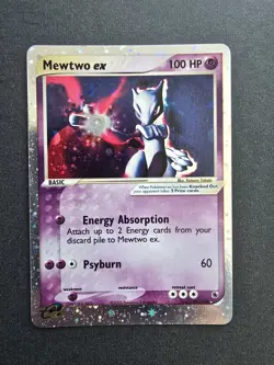 Pokemon Mewtwo EX 101/109 Ruby And Saphire Near Mint Swirl - Image 1