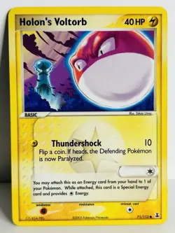 Holon's Voltorb 71/113 Non Holo Delta Species - Pokemon Card - - Image 1