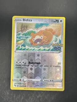 Bidoof (Peelable Ditto) unpeeled 059/078 Holo Pokemon GO Reverse Holo NM DE - Image 1