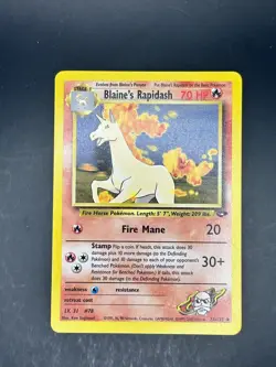 Blaine's Rapidash 33/132 Uncommon Gym Challenge Pokemon Lightly Played EN - Image 1