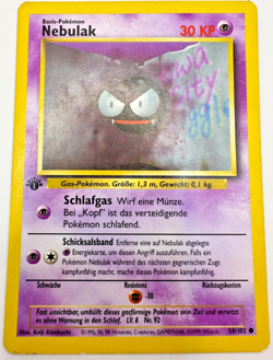 Pokemon Karte TCG Nebulak 50/102 1. Basis Set No Holo Vintage Rare Vintage LP - Image 1