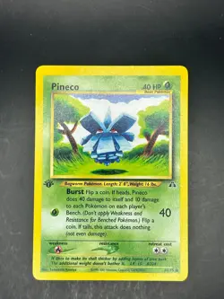 Pineco 61/75 Common Neo Discovery Pokemon 1st Edition Lightly Played EN - Image 1