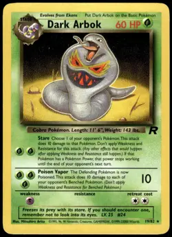 Dark Arbok 19/82 Team Rocket Rare LP Pokemon 2000 - Image 1