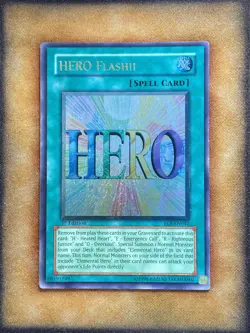 Yugioh HERO Flash!! EOJ-EN042 Ultimate Rare 1st Ed LP - Image 1
