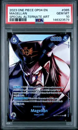 2023 One Piece Magellan OP04 Special Alternate Art #OP02-085 PSA 10 Gem Mint - Image 1