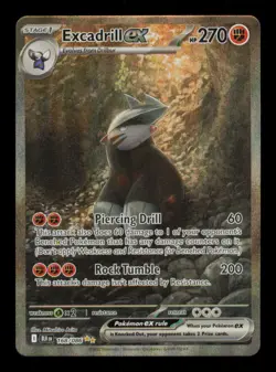 Pokemon Card Excadrill ex 168/086 Black Bolt BLK Holo SIR Alt Art Rare NM 2025 - Image 1