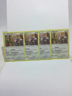 POKEMON 4X LOT GLAMEOW 159/214 COMMON CARD NM/MINT FRESH FROM PACK 2019 - Image 1