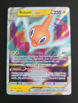 Pokemon TCG Rotom VSTAR Crown Zenith Card 046/159 Sword&Shield Holo Rare - Image 2