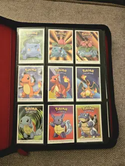 Pokemon Dunkin Boomer 2000 Complete Sticker Card Set In Card Guardian Binder - Image 1