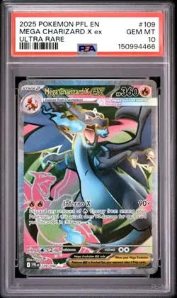 🔥PSA 10🔥 Pokemon TCG Mega Charizard X ex 109/094 Phantasmal Flames U-RARE Holo - Image 1