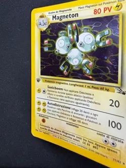 Pokemon Magneton 11/62 Fossil Rara Holo Prima Edizione Wizards ITA Carte Vintage - Image 4