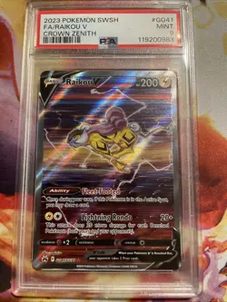 Raikou v Crown Zenith Galarian Gallery Holo Ultra Rare Card GG41/GG70 PSA 9 - Image 1