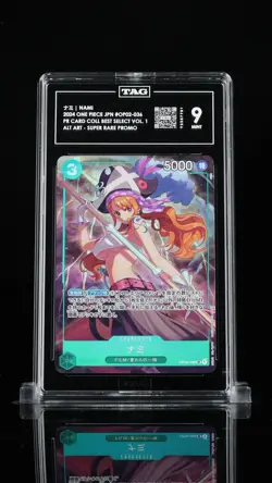 TAG 9 MINT JAPANESE ONE PIECE 2024 Nami OP02-036 Vol. 1 SUPER RARE ALT ART - Image 1