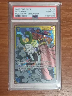 2023 ONE PIECE OP03-PILLARS OF STRENGTH #122 SOGEKING PSA 10 - Image 1