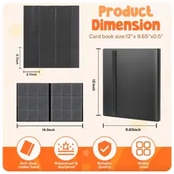 Card Binder 9 Pocket Trading Card Album Folder20 Pages 360 Card Capacity Spor... - Image 2