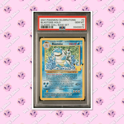 PSA 10 Blastoise 2/102 Holo Celebrations Classic Collection Pokemon TCGKITTEN - Image 1