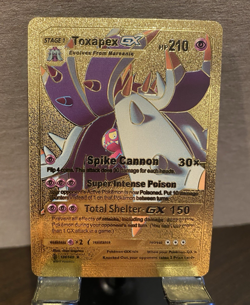 Toxapex Foil Metal Pokemon Pokemon Fan Art Collectible Card Trading - Image 1