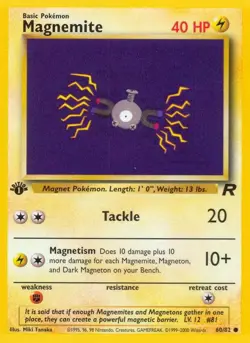 Magnemite Team Rocket Common NM Pokemon 60/82 1st Edition - Image 1
