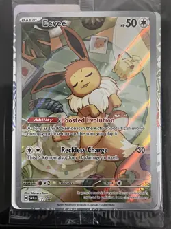 Eevee SVP 173 Prismatic Evolutions ETB Black Star Full Art Promo Card NM SEALED - Image 1