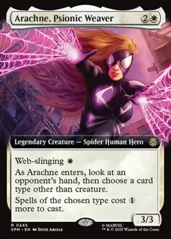 1x Arachne, Psionic Weaver - Foil Extended Art NM Eng MTG - Marvel's Spider-Man - Image 1
