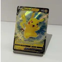 Pokemon Pikachu V SWSH198 Sword & Shield Promo Full Art Holo Black Star Rare NM - Image 1