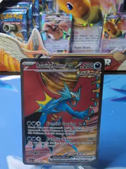 Roaring Moon ex - Holo SV4 Paradox Rift 229/182 NM Pokemon - Image 1