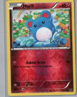 Marill 76/114 Common Steam Siege Pokemon Reverse Holo Near Mint - Image 1
