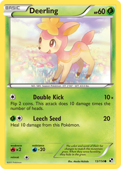 Deerling 13/114 C Black & White LP Pokemon - Image 4