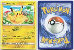Pikachu 30/111 Common Crimson Invasion Pokemon Reverse Holo NM - Image 3