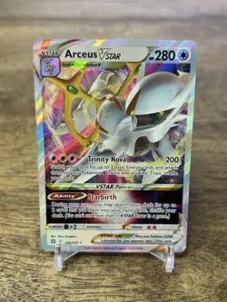 Pokemon TCG Arceus VSTAR 123/172 Brilliant Stars Ultra Rare Holo Card NM - Image 1