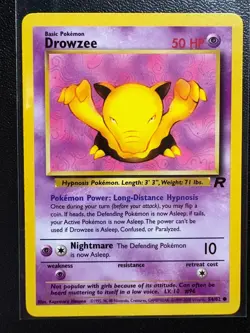 Drowzee 54/82 Common Team Rocket Pokemon Unlimited Lightly Played - Image 1