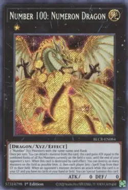 Number 100: Numeron Dragon - BLCR-EN084 - Secret Rare - 1st Edition - Lightly Pl - Image 1