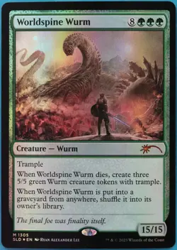 Worldspine Wurm (Secret Lair Promo) FOIL PLD MTG MAGIC CARD (520334) ABUGames - Image 1