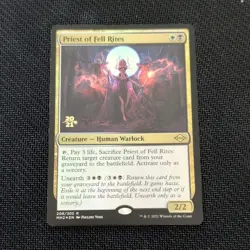 MTG Priest of Fell Rites Modern Horizons 2 Rare Pre-Release Foil - Image 1