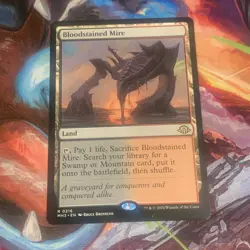 MTG Magic: The Gathering Modern Horizons 3 BLOODSTAINED MIRE Rare Land MTG Mint - Image 1