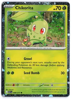 CHIKORITA (COSMOS HOLO) 008/217 Common Miscellaneous Cards & Products NM - Image 2