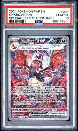 2024 POKEMON PAF EN-PALDEAN FATES SPECIAL ILLUSTRATION RARE CHARIZARD EX PSA 10 - Image 1