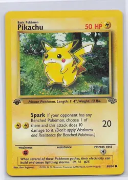 Pikachu 60/64 Common Jungle Pokemon 1st Edition Moderately Played - Image 1