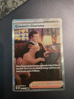 Giovanni's Charisma 204/165 Special Illustration Rare 151 Pokemon Holo Near Mint - Image 1