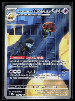 Team Rocket's Orbeetle 198/182 Illustration Rare Destined Rivals Pokemon LP - Image 1