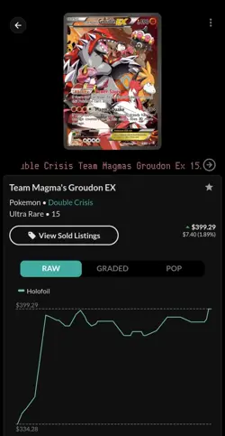 Team Magma's Groudon EX - 15/34 Double Crisis Ultra Rare Pokemon - MP - Image 3