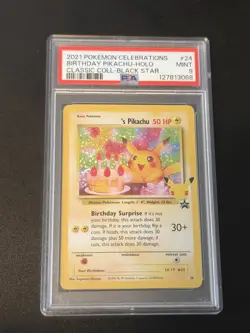 Birthday Pikachu 24 Celebrations PSA 9 Mint Classic Collection Pokemon - Image 1