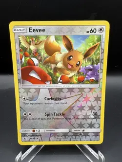 Eevee 48/68 Holo Rare Hidden Fates Pokemon Reverse Holo Near Mint - Image 1