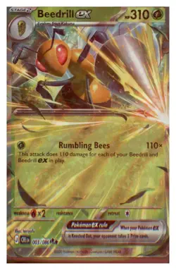 Beedrill ex 003/086 Double Rare Chaos Rising Pokemon Holo Near Mint - Image 1