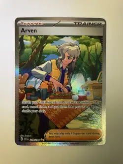 Arven 249/198 Full Art Scarlet & Violet Pokemon Card Near Mint - Image 1