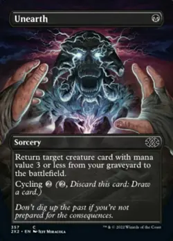 Magic The Gathering MTG UNEARTH BORDERLESS Double Masters 2022 NM Near Mint - Image 1