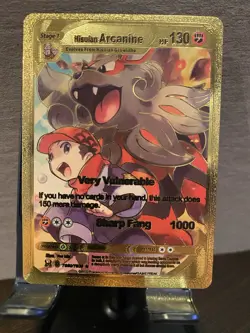 Arcanine Foil Metal Pokemon Pokemon Fan Art Collectible Card Trading - Image 1